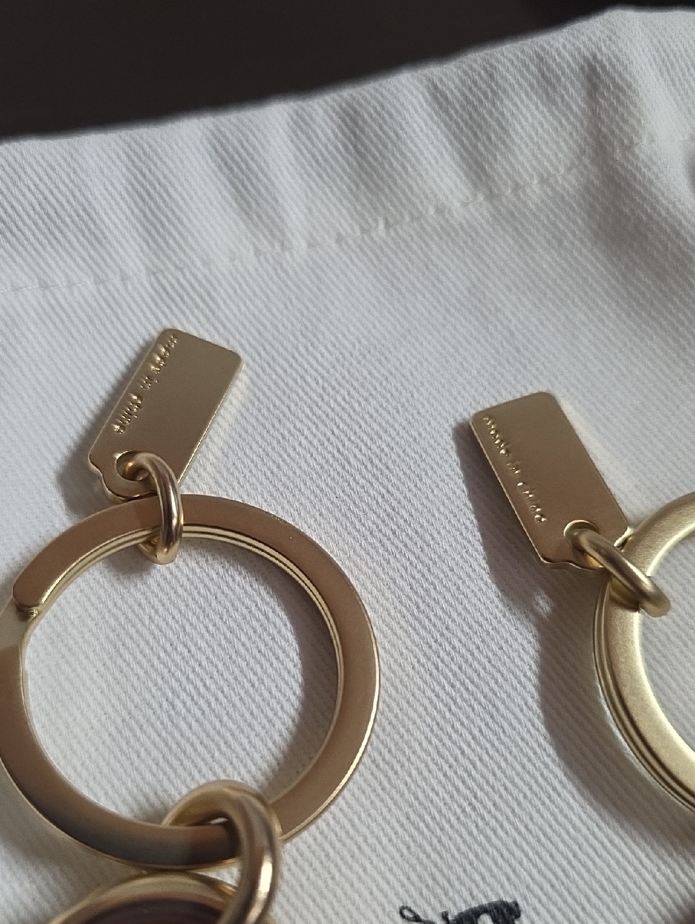 Coach 2 Pc. Padlock & Key Keyrings New W/ Dusty - Picture 8 of 9
